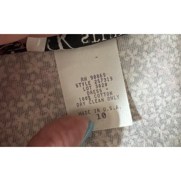 K STUDIO Vintage 90s Y2K Floral Ditzy Print Leather Tie Maxi Dress - Picture 13 of 15